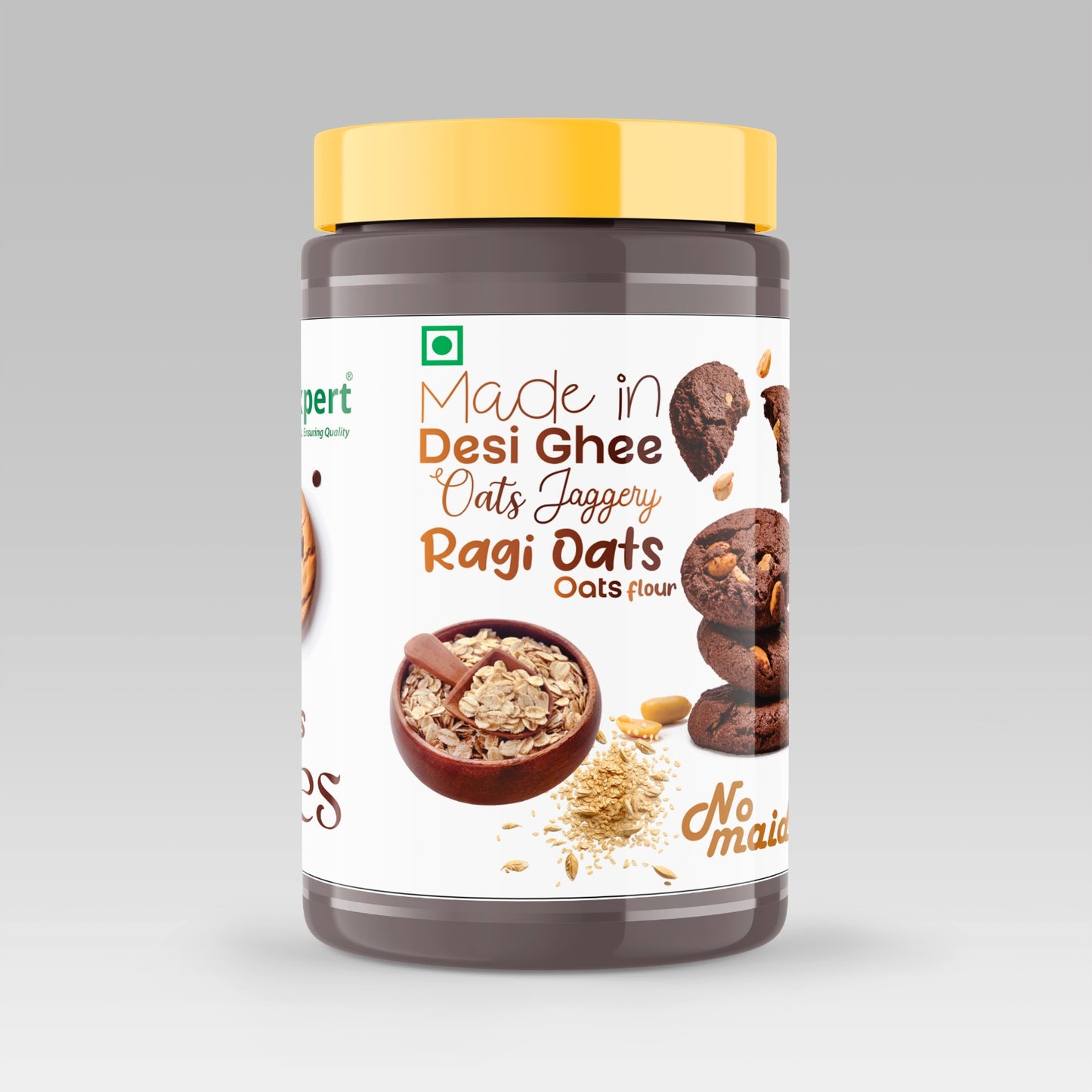 Ragi Oats Cookies | Made in Desi Ghee | Gluten Free | 300g