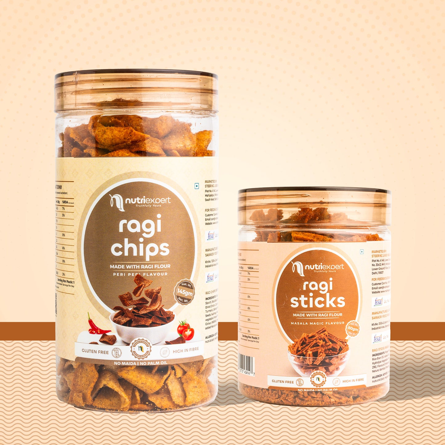 Combo Pack Ragi Chips 145gm + Ragi Sticks 80gm