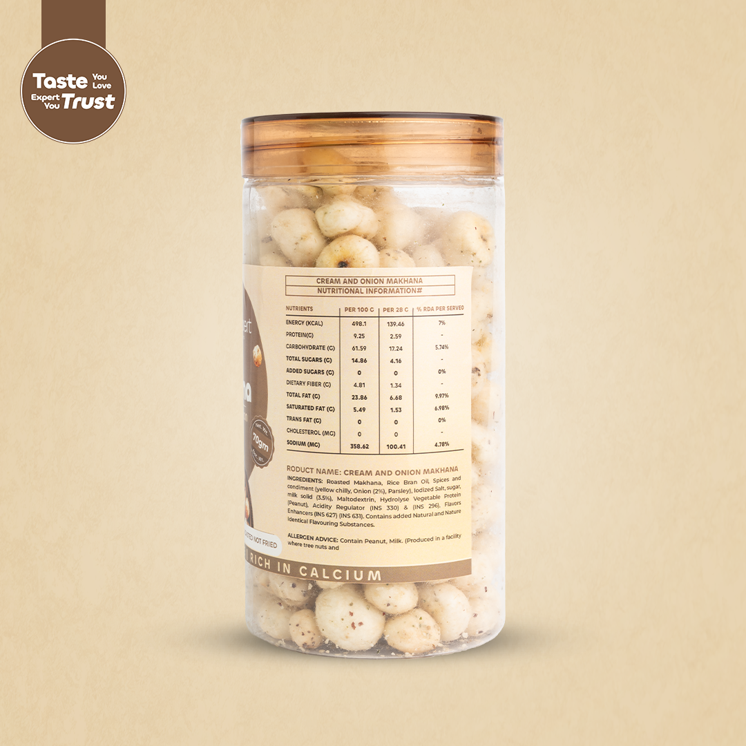 Makhana with Cream & Onion Flavor - 70gm