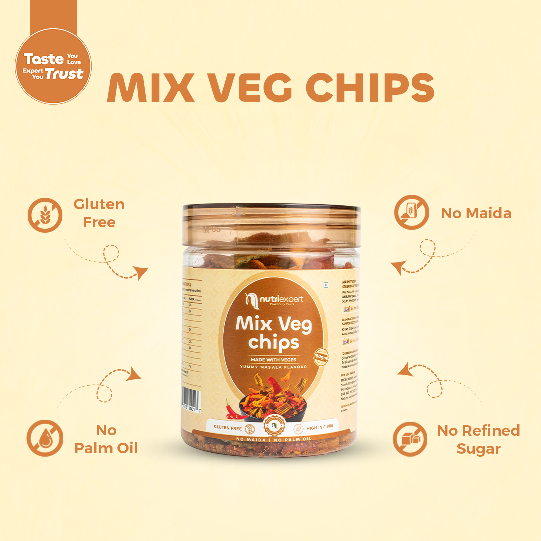 Combo Pack Ragi Chips 80gm + Ragi Sticks 80gm  + Mix Veg Chips 80gm