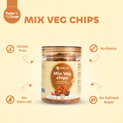 Combo Pack Ragi Chips 80gm + Ragi Sticks 80gm  + Mix Veg Chips 80gm