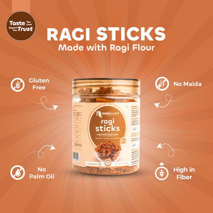 Ragi Sticks with Masala Magic flavor 80gm