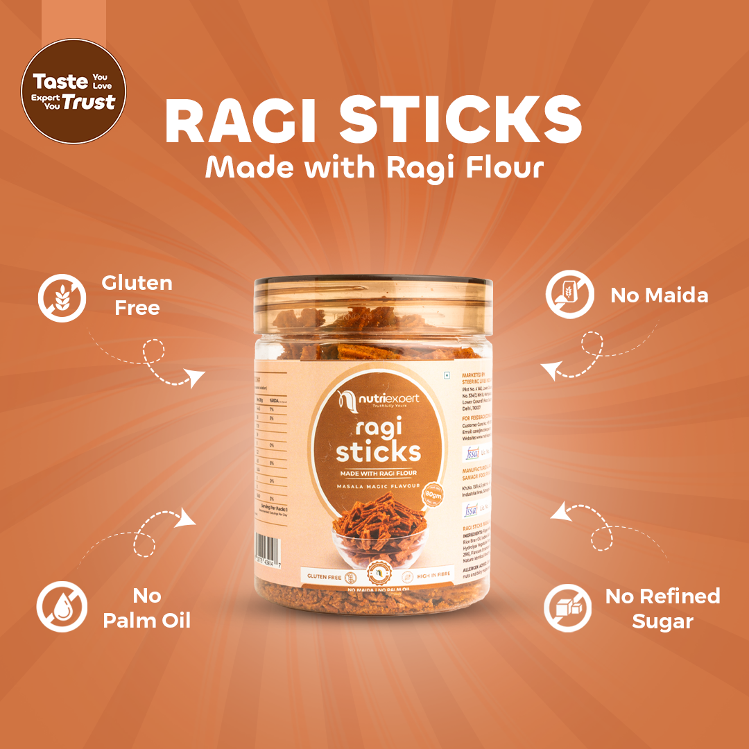 Combo Pack Mix Veg Chips 145gm + Ragi Sticks 80gm