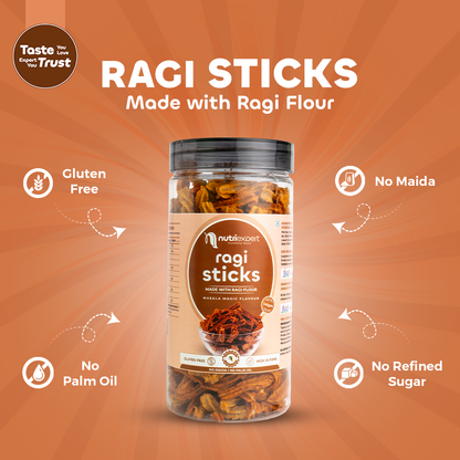Combo Pack Ragi Chips145gm + Ragi Sticks 145 gm  + Mix Veg Chips 145gm