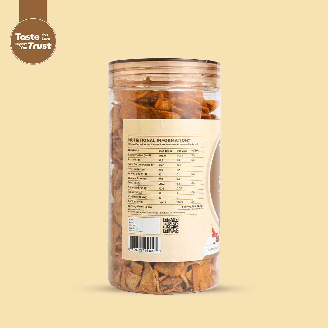 Ragi Chips with Peri Peri Flavor 145gm