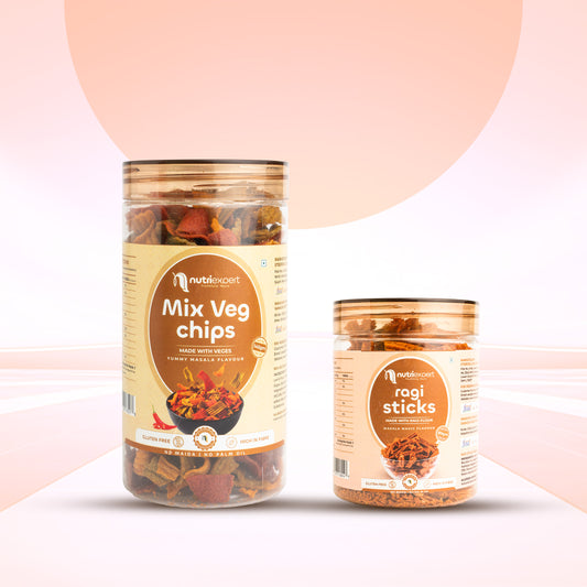 Combo Pack Mix Veg Chips 145gm + Ragi Sticks 80gm