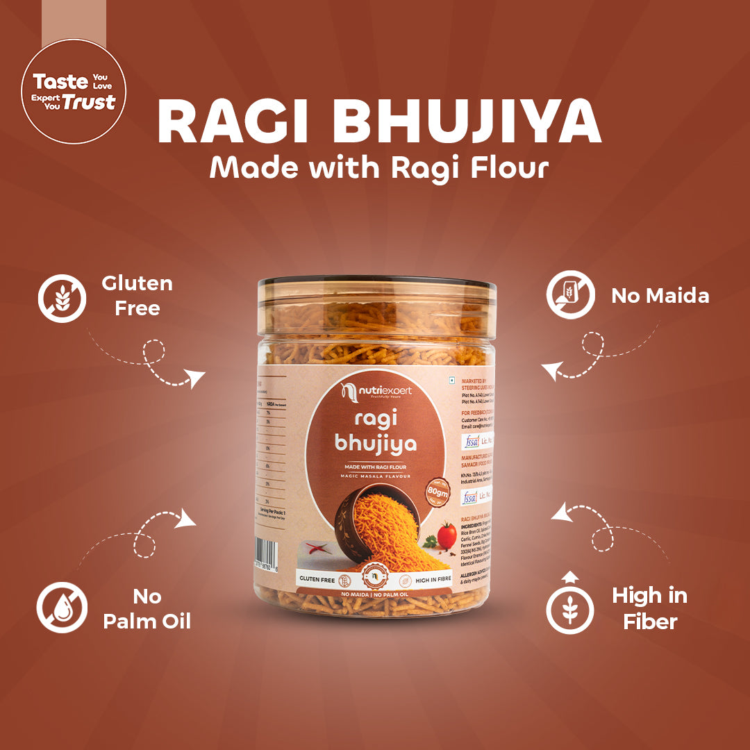 Ragi Bhujiya with Peri Peri flavor - 80gm