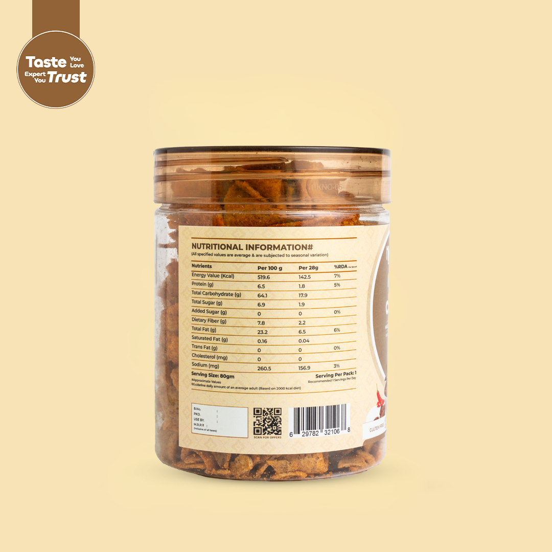 Ragi Chips with Peri Peri Flavor 80gm