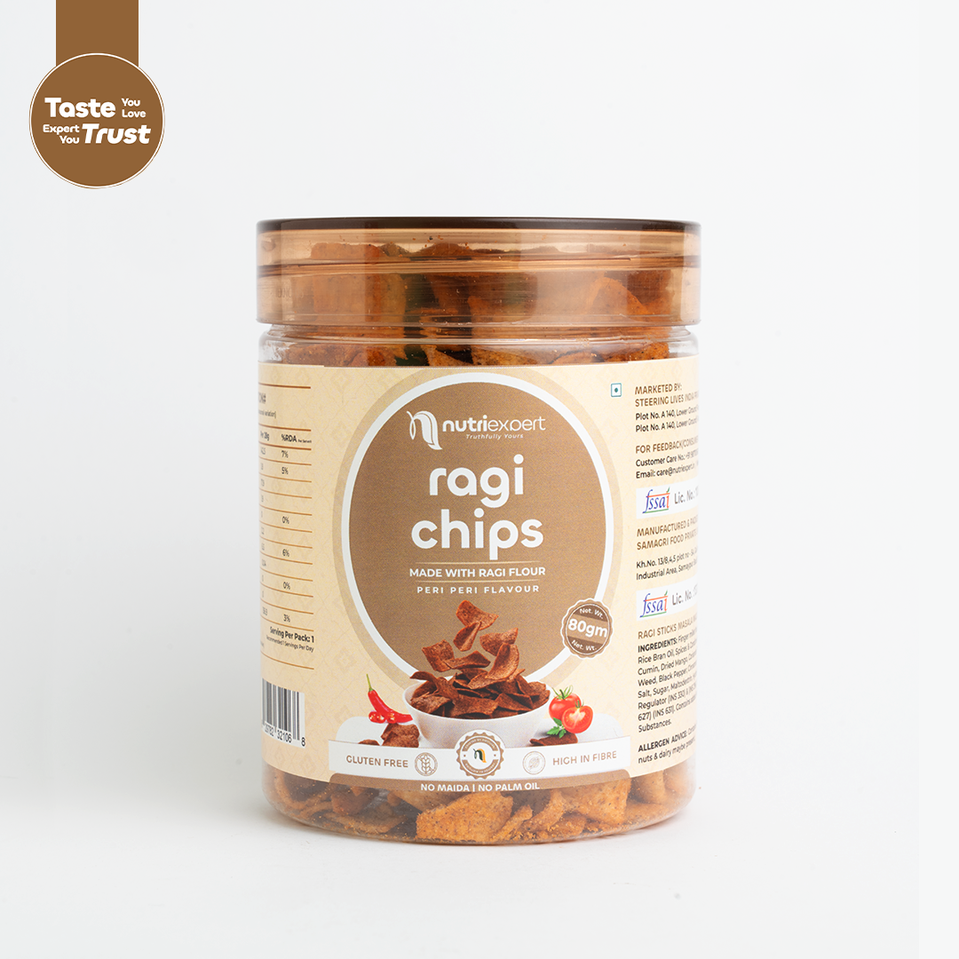 Ragi Chips with Peri Peri Flavor 80gm