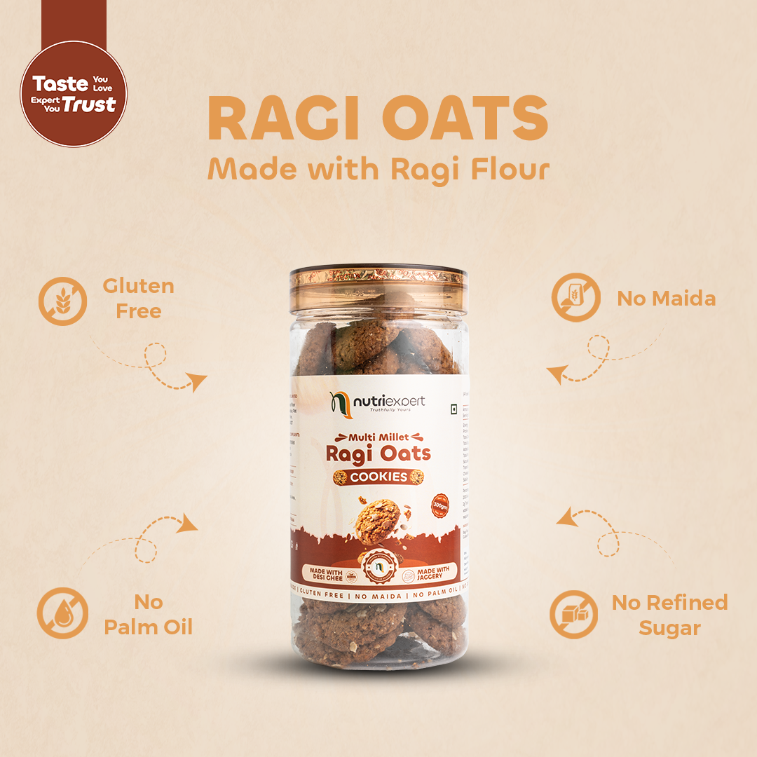 Ragi oats cookies with Deshi Ghee - 300gm