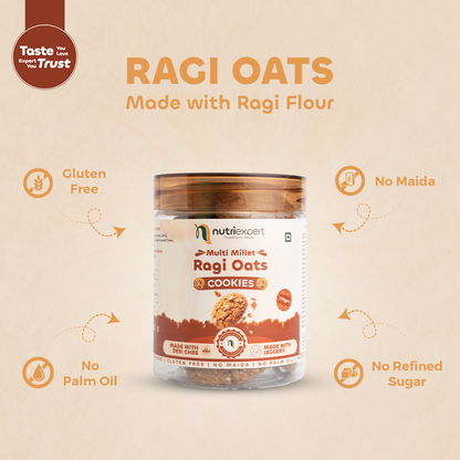 Ragi oats cookies with Deshi Ghee - 170gm