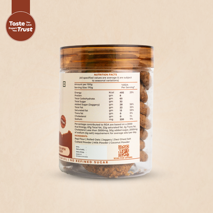 Ragi oats cookies with Deshi Ghee - 170gm